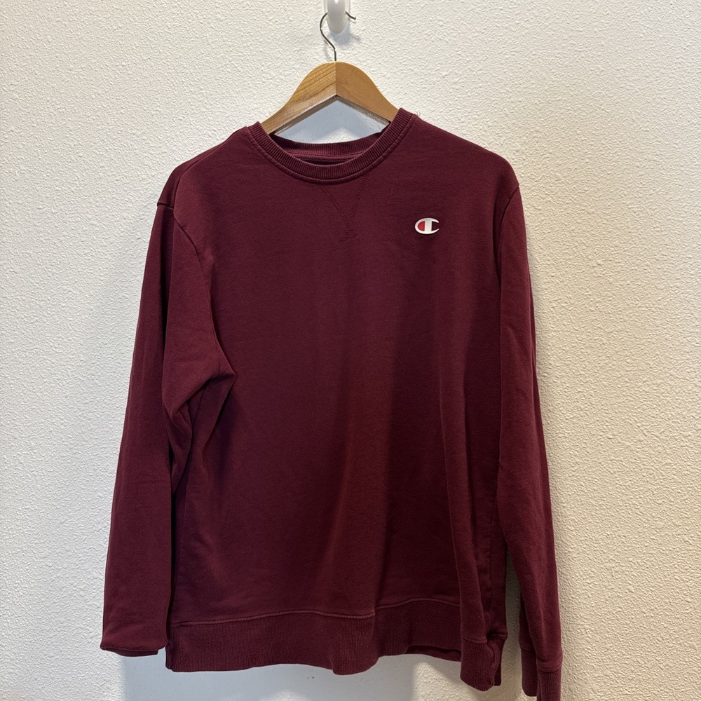 Men's Maroon L Vintage Champion Sweatshirt